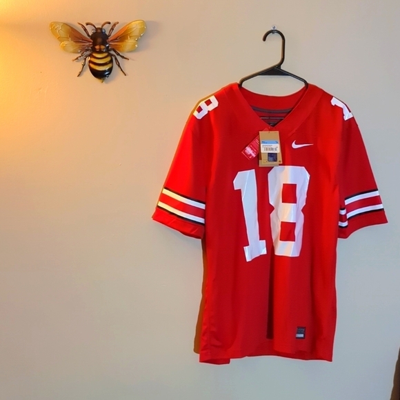 NWT Nike Ohio State Buckeyes Marvin Harrison Jersey, medium, red and white - Picture 1 of 8